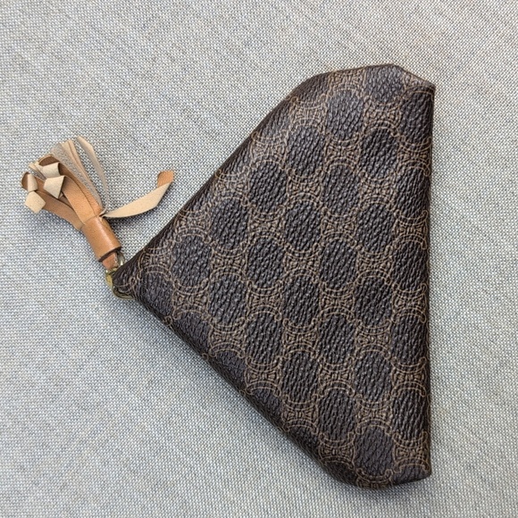 Vintage Celine Macadam Triangular Brown Leather Coin Purse - Picture 3 of 10